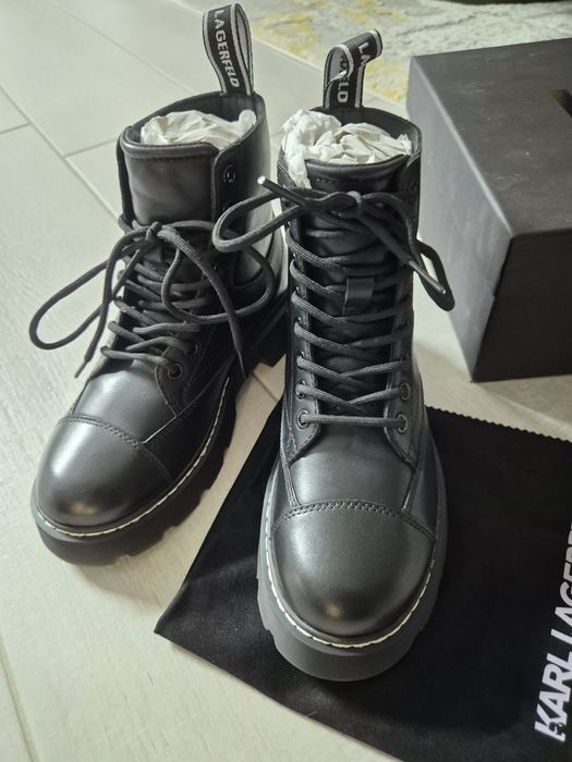 Ghete piele Karl Lagerfeld