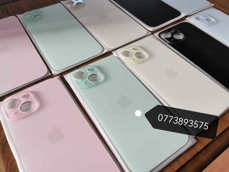 Capac spate sticla carcasa iphone 15 14 13 12 11 X Xs Xr plus pro max