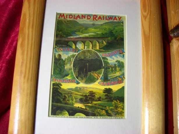 Set 5 tablouase nostalgie feroviara Anglia, colectie, cadou, vintage