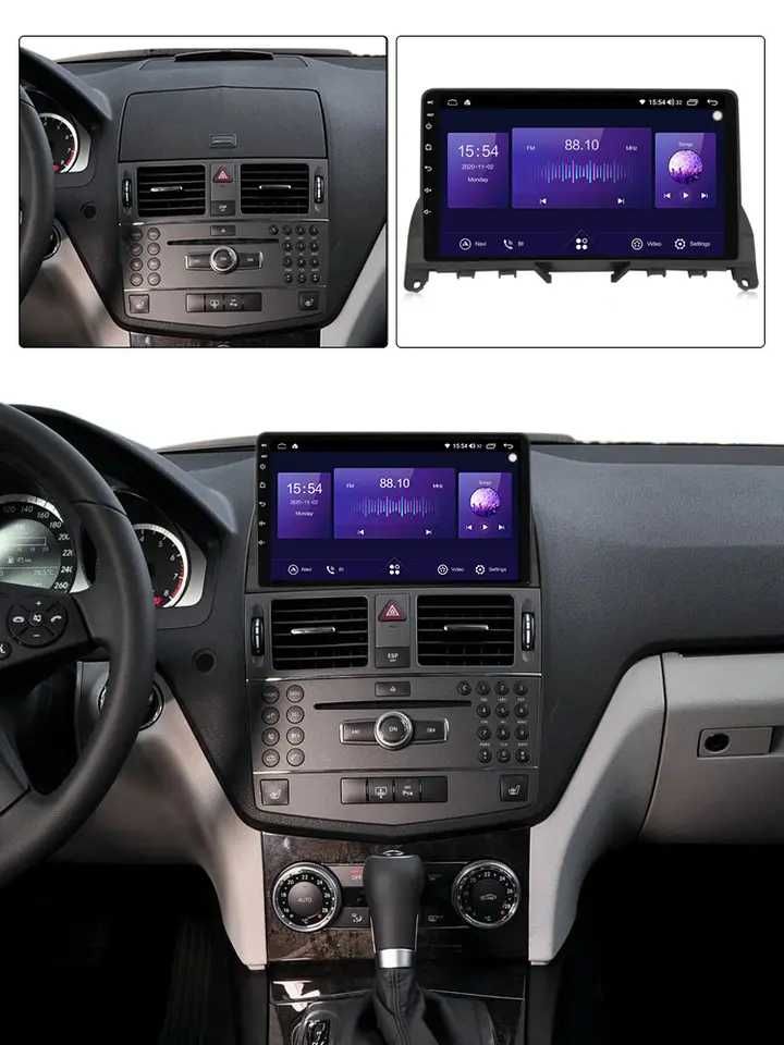 Navigatie Android 13 Mercedes C Class 2007- 2014 1/8 Gb CarPlay CAMERA