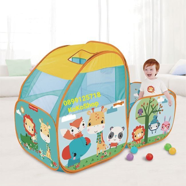 Детска палатка и басейн с 25 бр. топки "Fisher price"/палатка и басейн