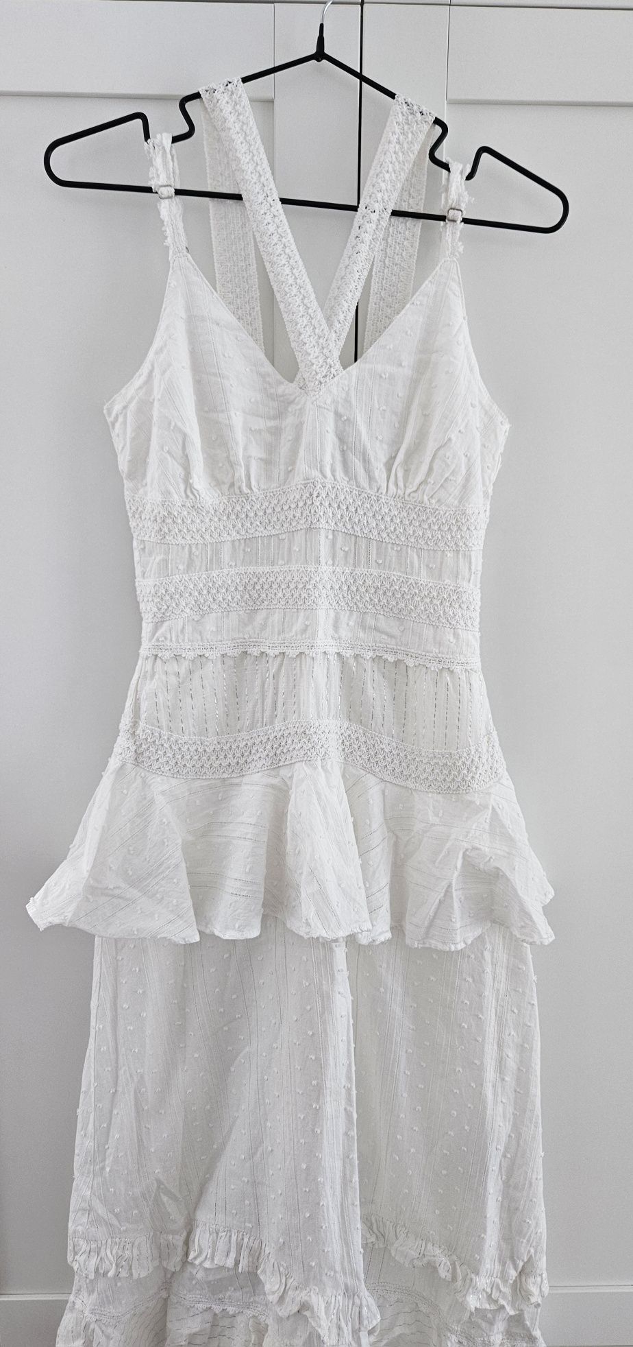 Rochie albă lungă, superbă de vară Lost Ink, mărimea XS
