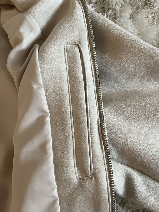 Jacheta Bomber Zara Tip Piele Caprioara/Suede Marime M (noua/eticheta)