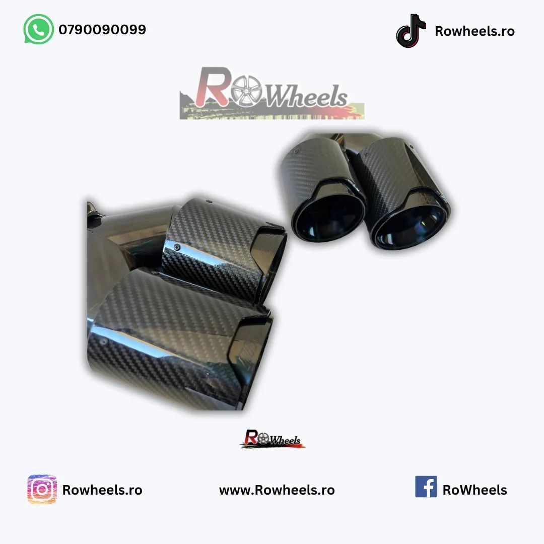 Ornamente BMW G30 G31 tobe Tips Akrapovic black glos sport duble BMW AUDI PORSCHE X5 X6 G30 G20 G05 G06 Mercedes X3 X4 universale auto Mercedes S class E class W222 W212 F30 BMW F10 F11 F32 F15 F16 F12 F13 F01 F02 Porsche panamera porsche cayeene