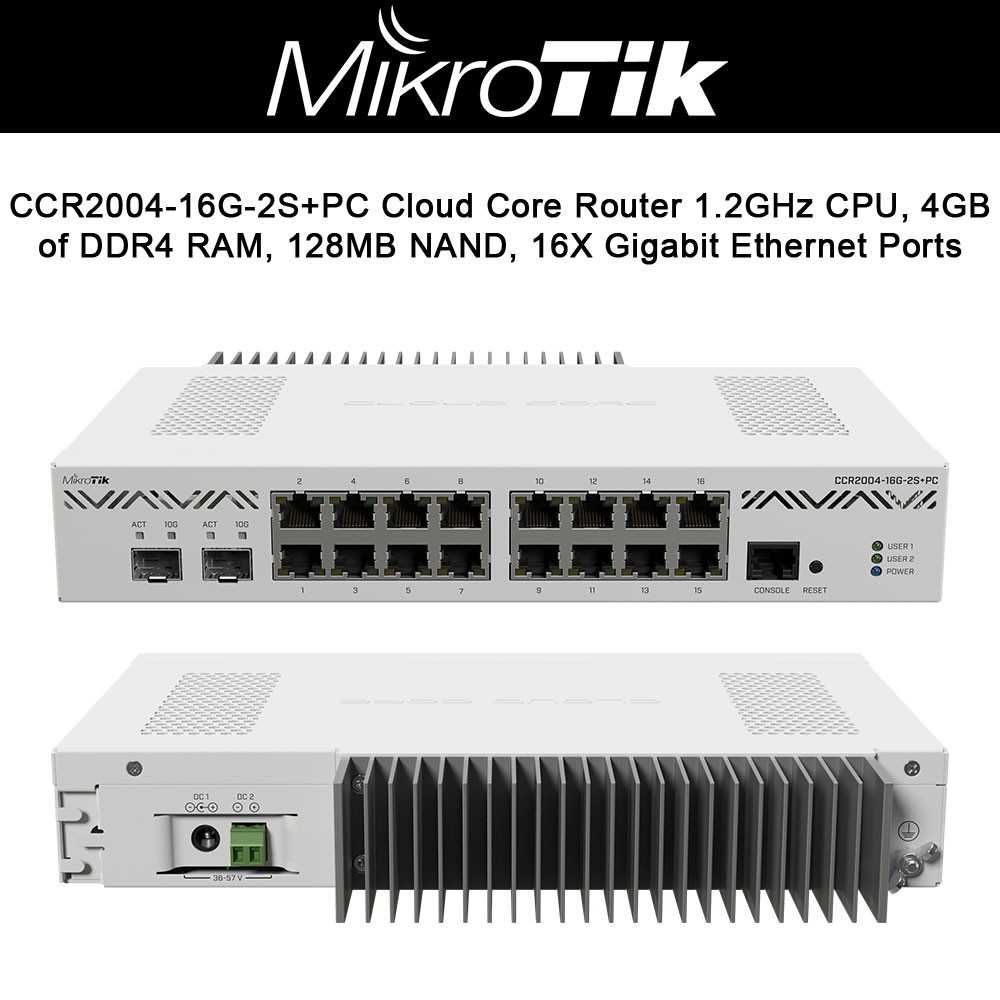 Маршрутизатор Mikrotik CCR2004-16G-2S+PC