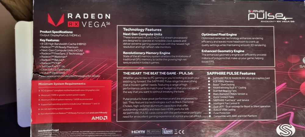 Placa video Rx Vega 56 8GB