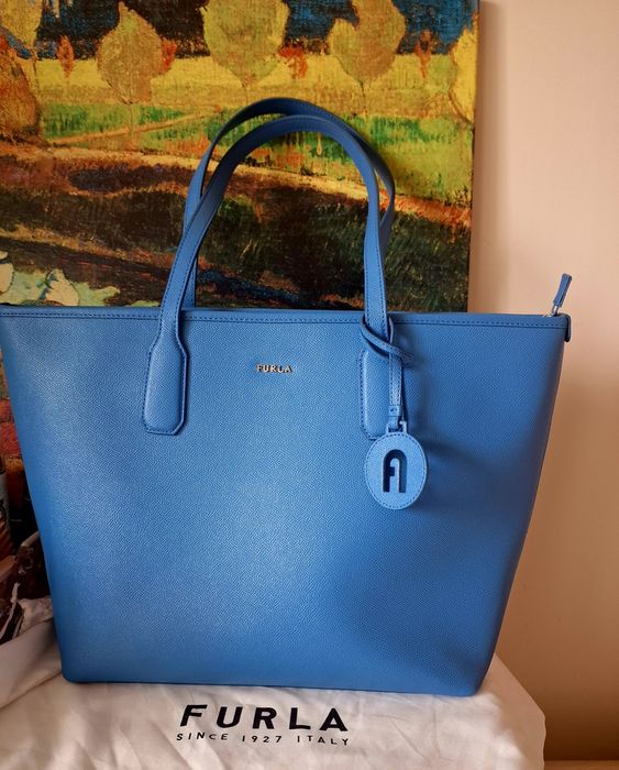 Чанта Furla естествена кожа