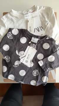 НОВО Zara Baby Блузки с дълъг ръкав 68 размер