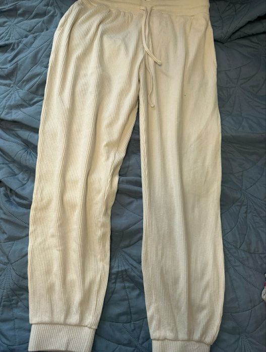 Pantalon trening reiat Reserved,crem spre alb