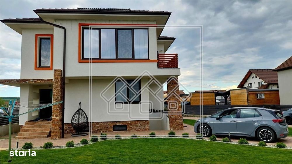 Casa de lux, teren 1084 mp,375 mp utili, garaj, foisor si loc de joaca