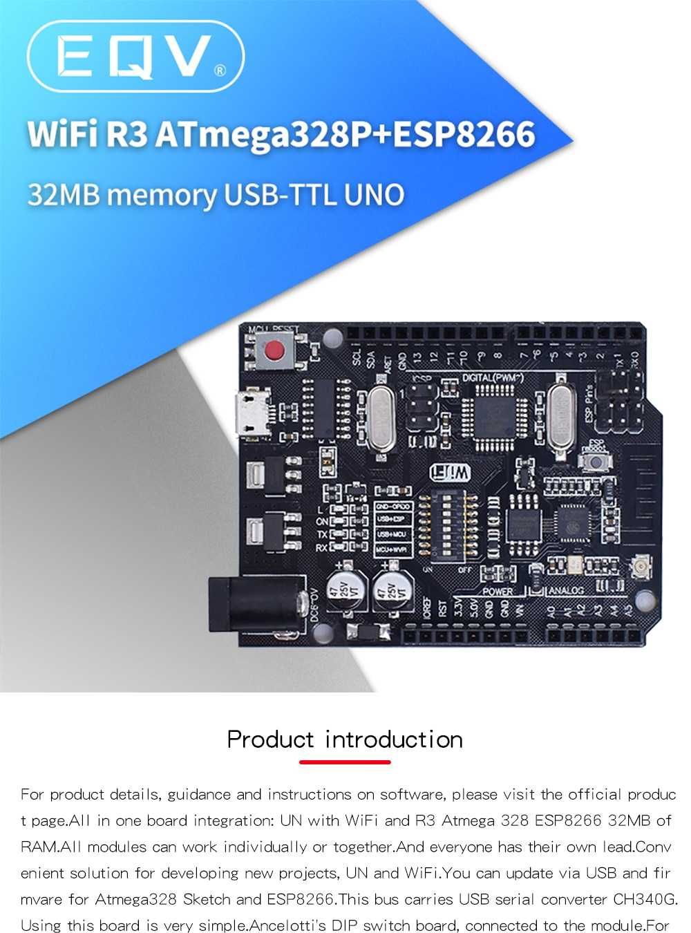 UNO R3 + WiFi ATmega328P+ESP8266