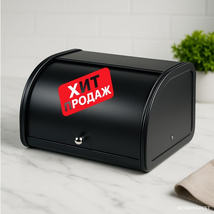 Хлебница металлическая NovaMarket, стильный дизайн для кухни