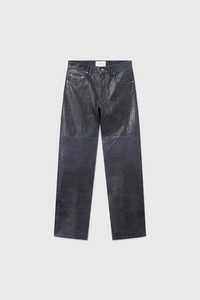 Кожен панталон Wood Wood Henry Distressed Leather Trousers