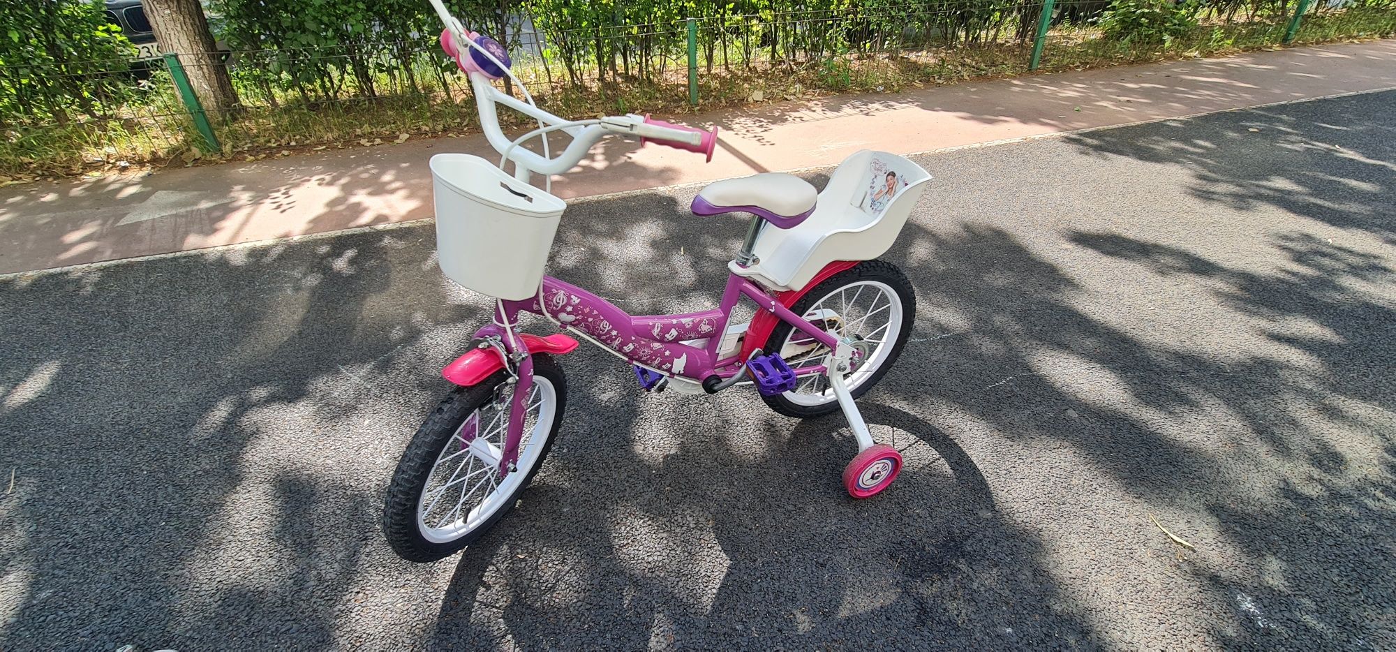 Bicicleta Violeta 16 inch cu cos fata spate pt copii