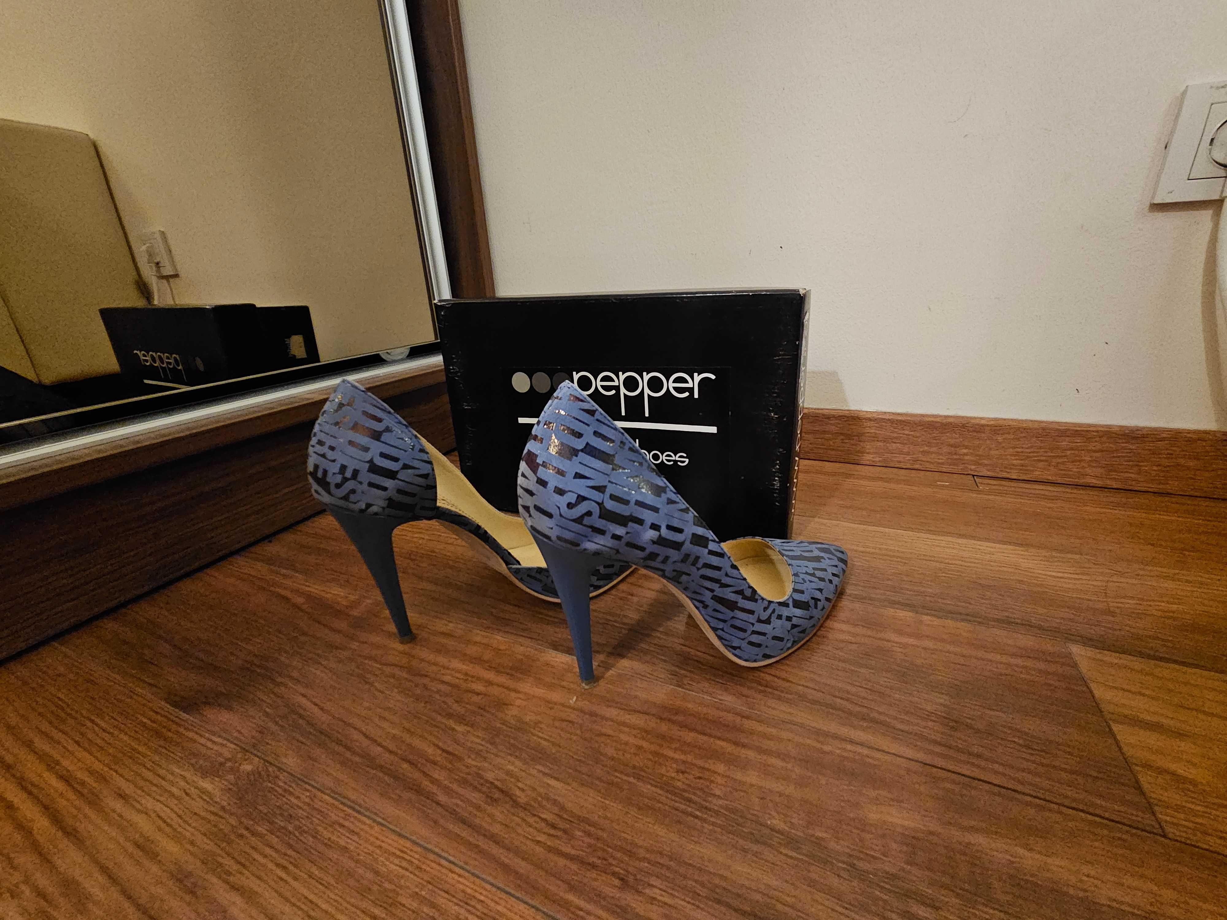 Pantofi Pepper Blue Print masura 39
