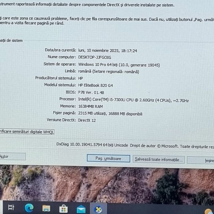 Hp I5-7300U,16Gb Ram