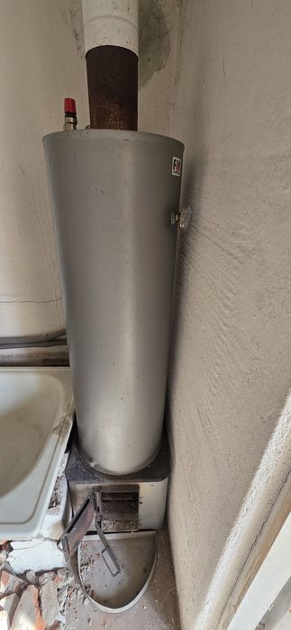 Cazan pe lemne cu boiler