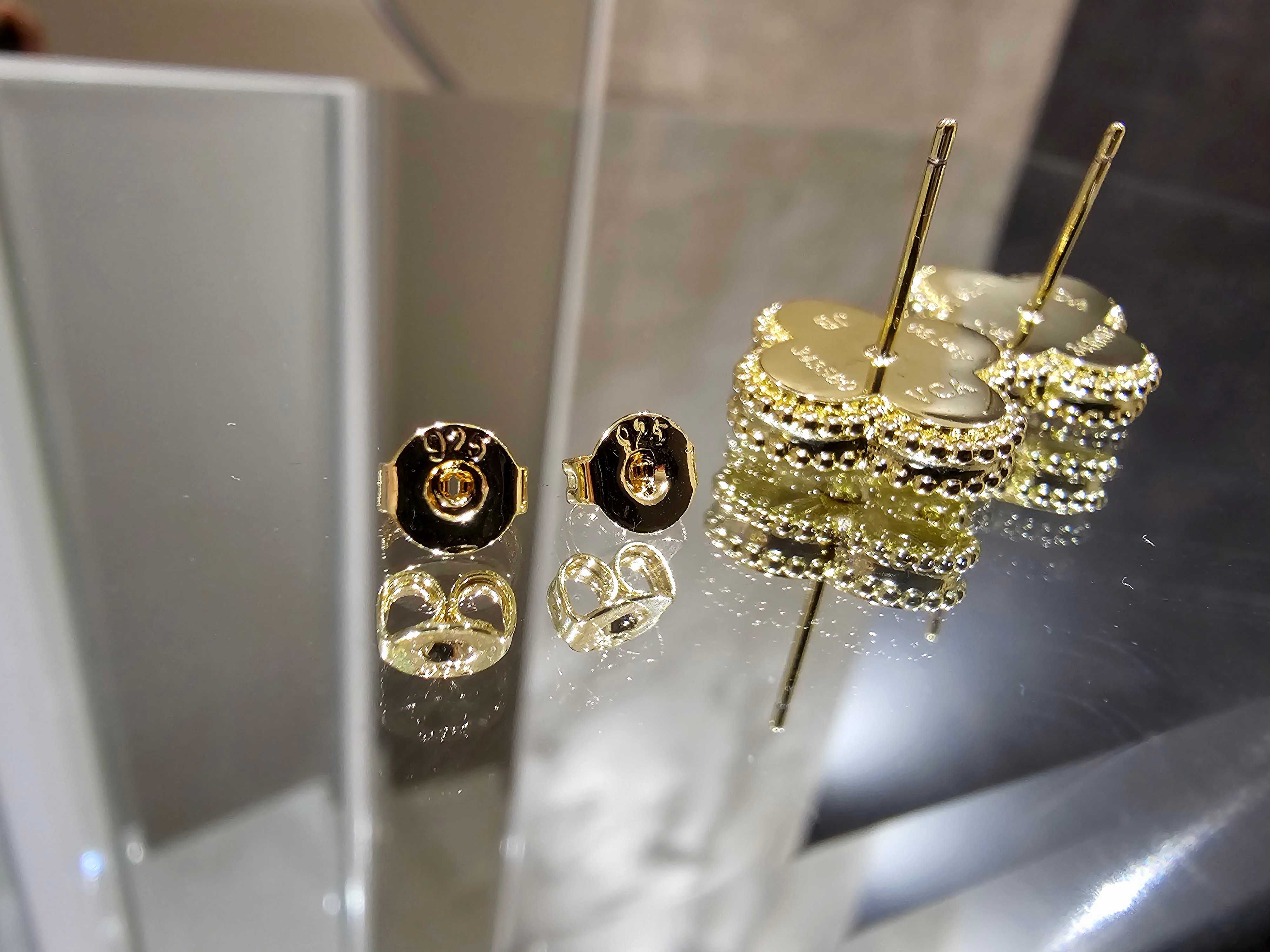 Van Cleef & Arpels VCA Gold Green Vintage Alhambra Clover Дамски Обеци