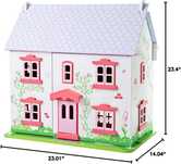 Дървена къща за кукли и игра на семейство Rose Cottage на BIGJIGS toys