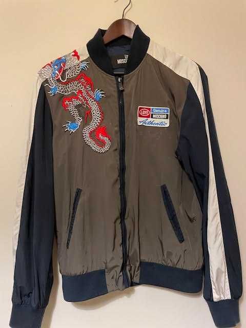 Love Moschino Asian dragon embroidered jacket