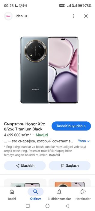 Honor x9c yangidek