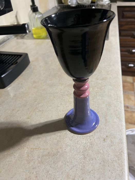 Бутикова керамична чаша за вино -ръчна изработка