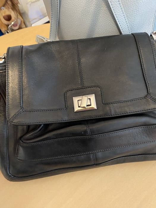 Geanta dama piele naturala neagra