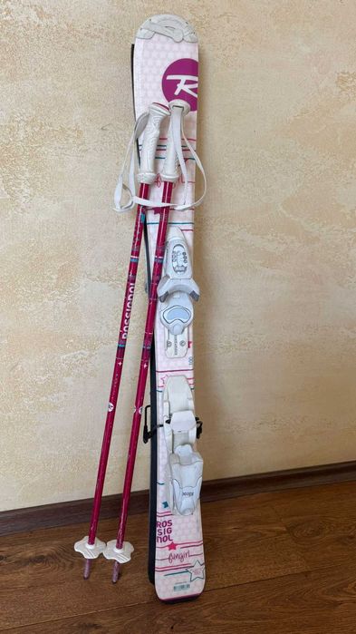 Детски ски Rossignol Fun Girl, 100 см, комплект с автомати Kid-X