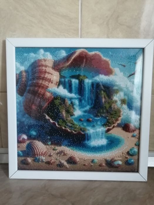 Vând tablouri cu diamante artificiale rotunde