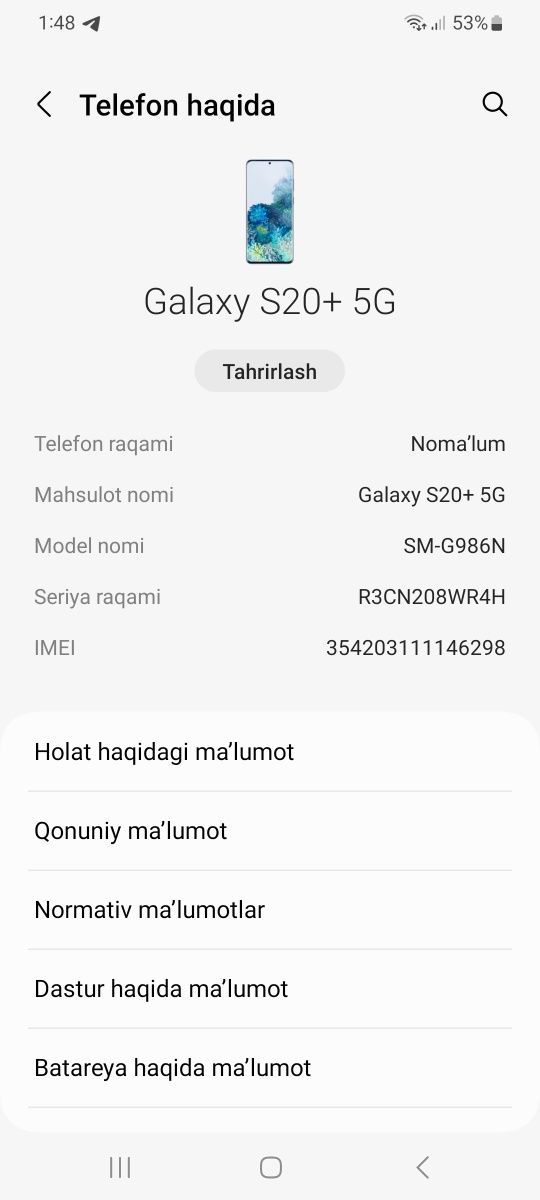 Samsung s20+5 g ideal