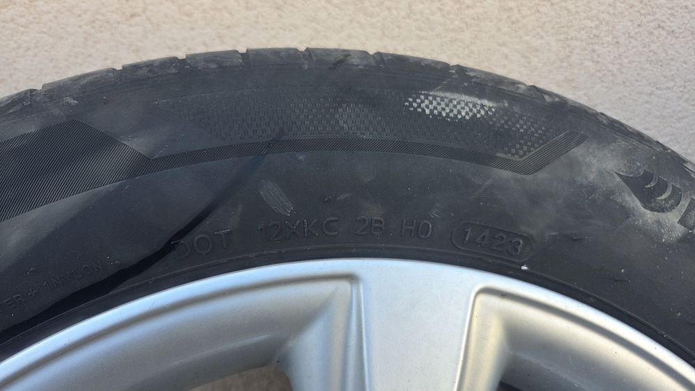 Jante originale audi 17, 5x112 cauciucuri vara dot 2023
