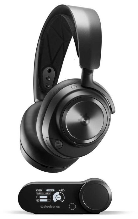Гейминг слушалки SteelSeries - Arctis Nova Pro Wireless, черни