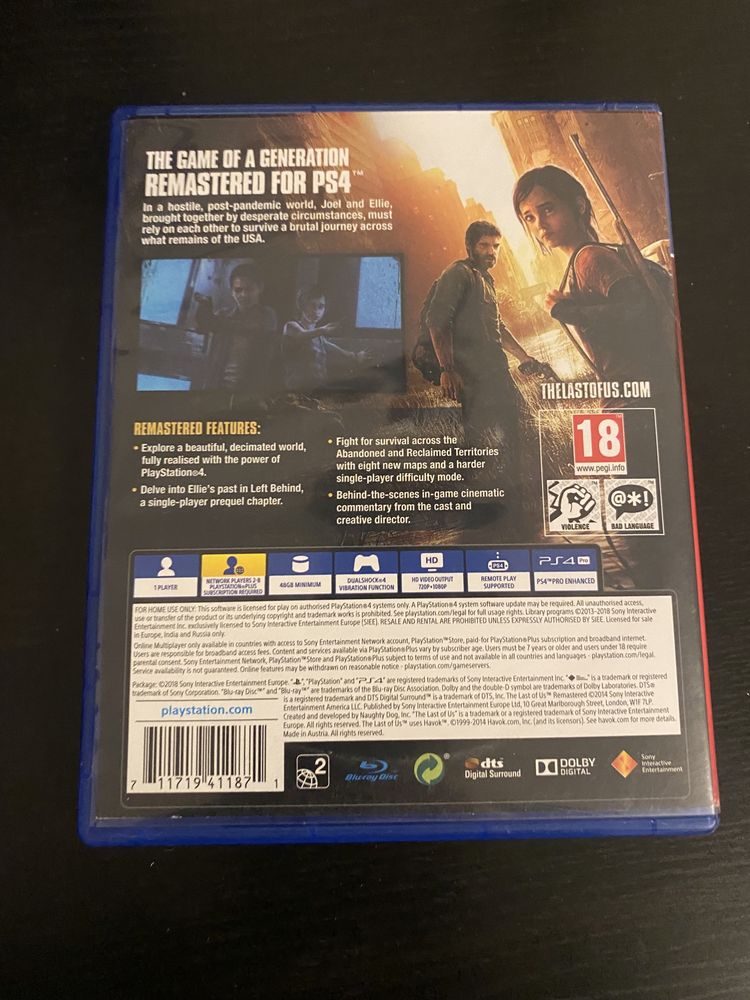 The Last Of Us Remastered. Joc pentru PlayStation 4/5