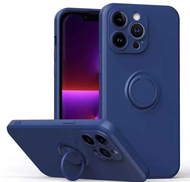 Iphone 14/PRO/MAX/PLUS Husa Silicon Liquid Interior Soft Suport Deget