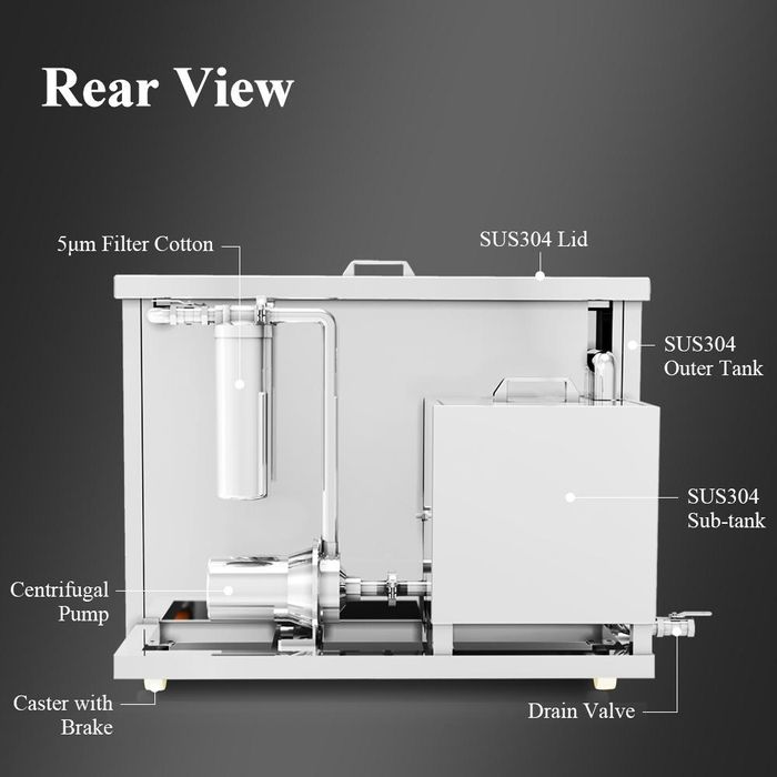 дигитална ултразвукова вана mh60g 264л. 12000w