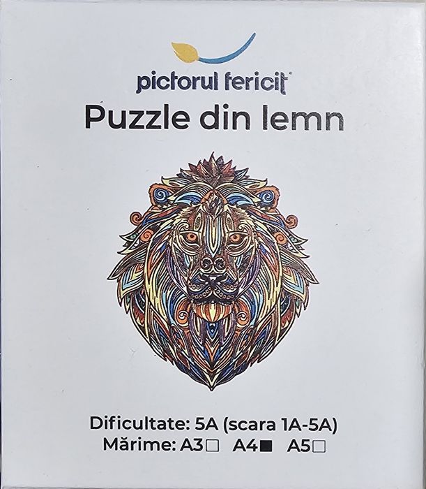 5  seturi Puzzle din lemn, Tigru, Leu, Zodiac, Bufnita