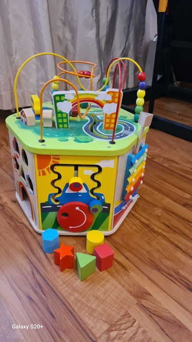 Образователен дървен куб голям