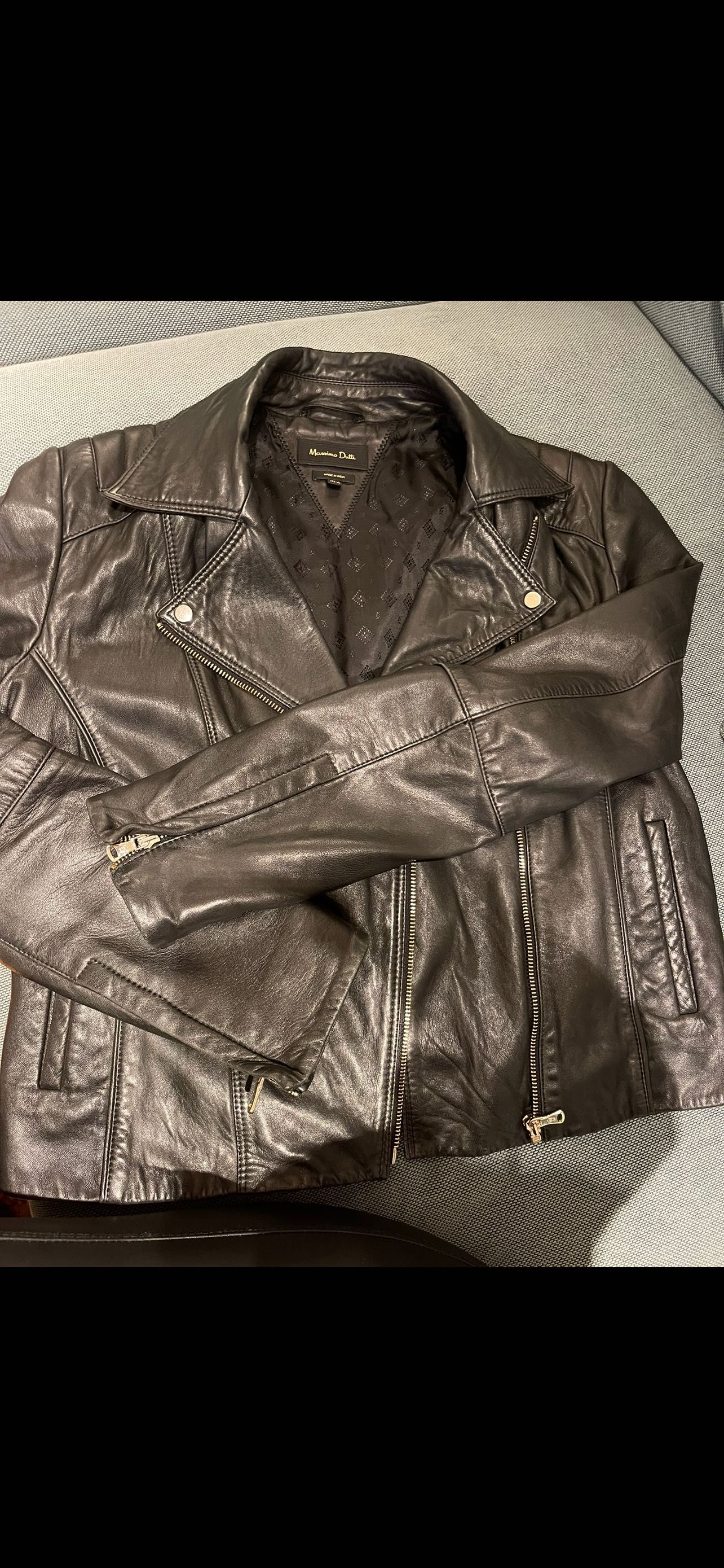 Кожено яке Massimo Dutti M размер