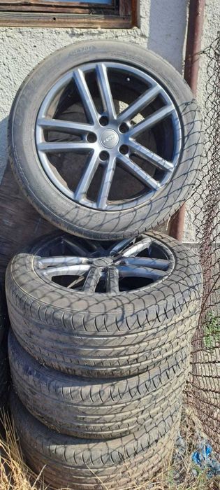 Jante Aliaj originale R19 5x112 VW Touareg 7L , anvelope DOT 2023