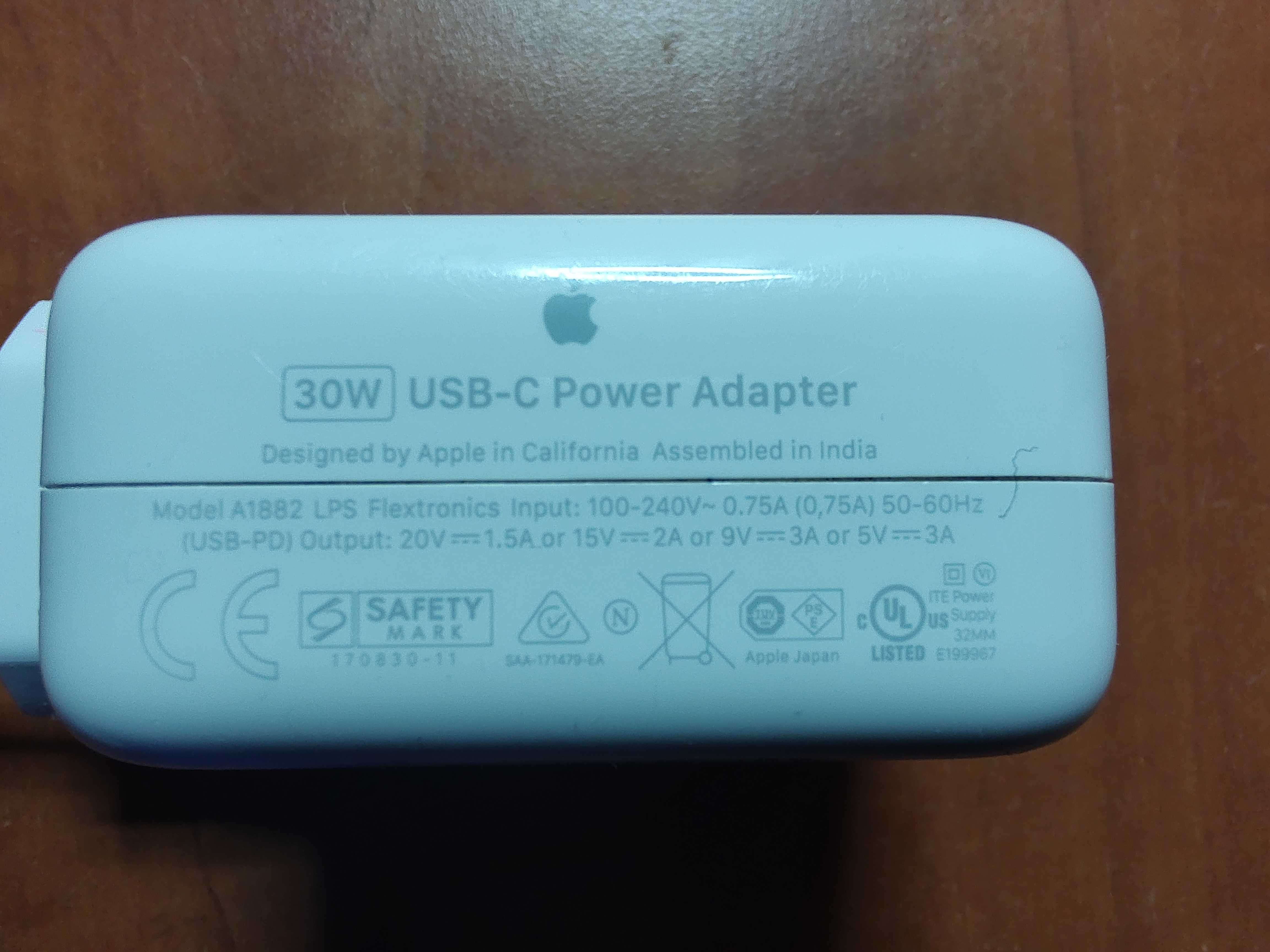 Incarcator Alimentator Apple USB-C Power Adapter A1882 30W Fast Charge