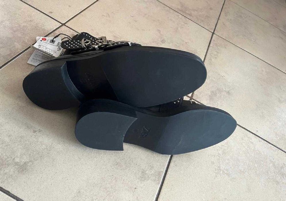 Botine piele zara, marime 35, noi