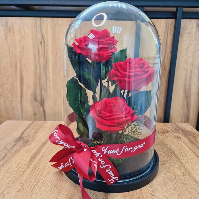 Роза в колбе ,цветы стабилизированные