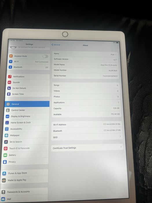 Ipad pro 12.9 128gb