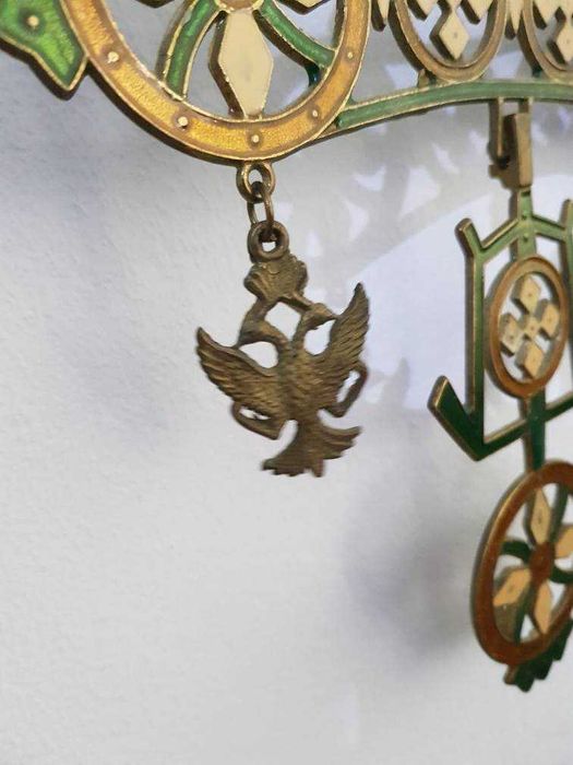 Donariu rusesc din bronz masiv si email