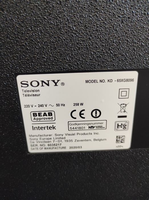 Смарт Телевизор SONY BRAVIA 65 инча Android Ultra HD 4K