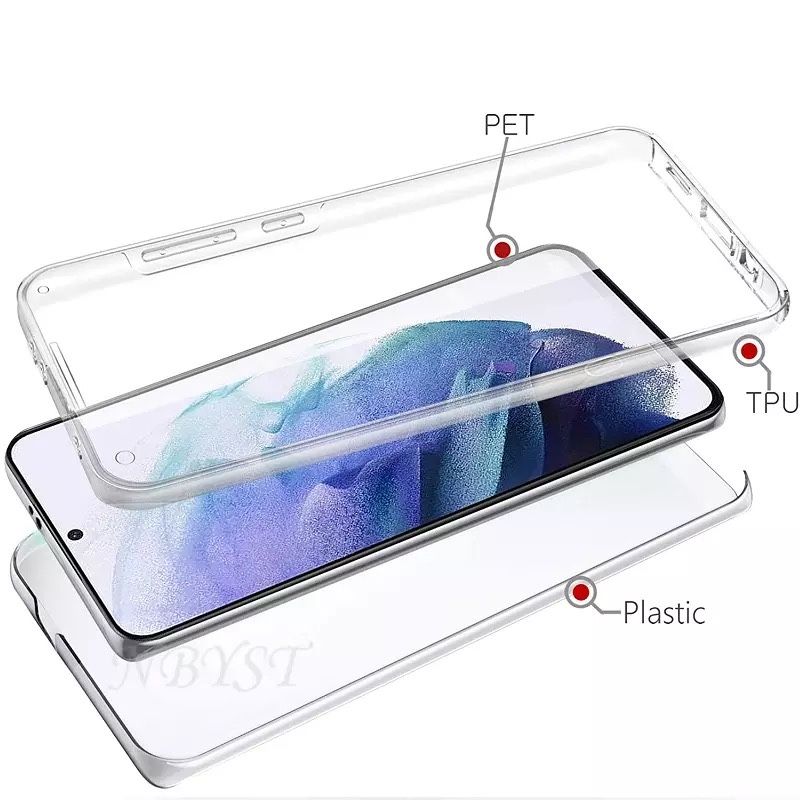 Husa 360 Fata Spate Samsung S21 S22 S23 S24 S25 PLUS ULTRA Clear Plast