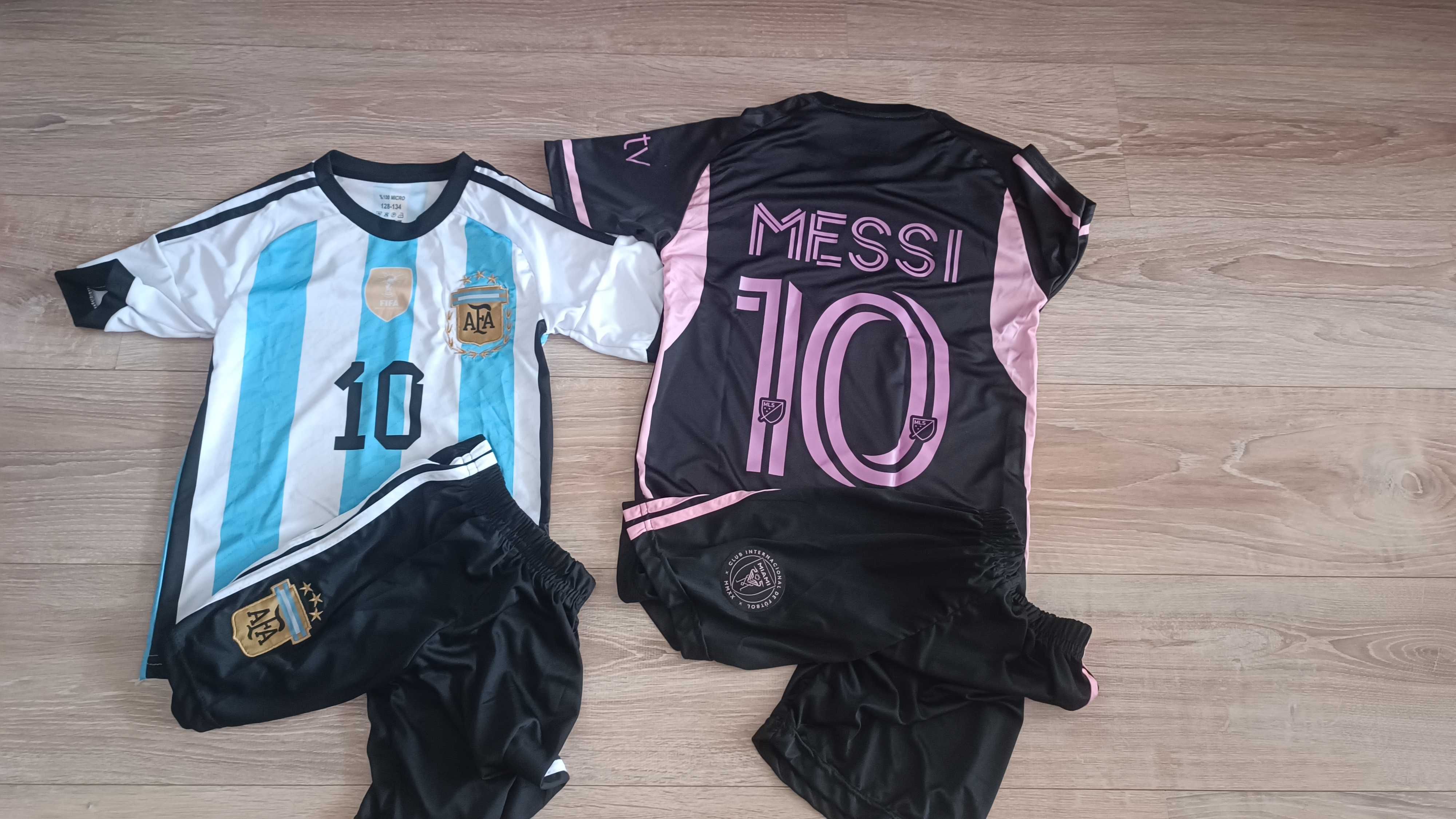 Детски екип футболна фланелка Аржентина Интер Маями 10 Меси Messi