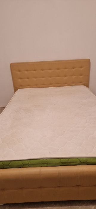 Pat tapițat piele ecologica