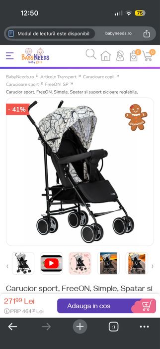 Carut cu strangere tip umbrela