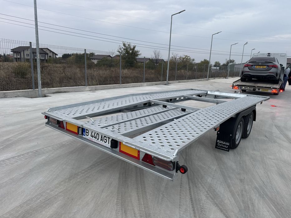Remorca 4,5 metri platforma auto,2700 kg,noua-fabricatie 2025. 0 km